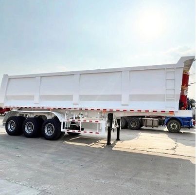 40-80 ton 3-5 assen hydraulische achterkant tipper tipping dump half aanhanger voor vrachtwagen