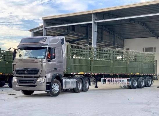 Hoog hek Semi-trailer voor aanpassing 3 assen 50-70 ton Staak type hek Semi-trailer