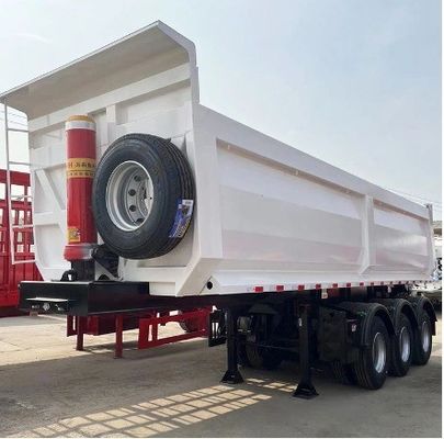40-80 ton 3-5 assen hydraulische achterkant tipper tipping dump half aanhanger voor vrachtwagen