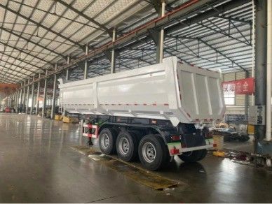 40-80 ton 3-5 assen hydraulische achterkant tipper tipping dump half aanhanger voor vrachtwagen
