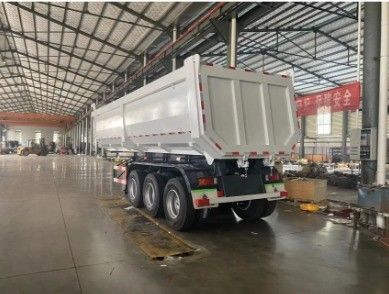 40-80 ton 3-5 assen hydraulische achterkant tipper tipping dump half aanhanger voor vrachtwagen