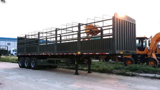 Hoog hek Semi-trailer voor aanpassing 3 assen 50-70 ton Staak type hek Semi-trailer
