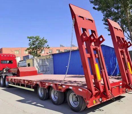 Onderstel Mechanische onderstel 3 As Lage laagbed Halve aanhangwagen voor containervervoer