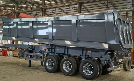 60 ton aanhangwagen voor achterin het voertuig Duurzame en veilige aanhangwagen voor vrachtwagens met mechanische vering