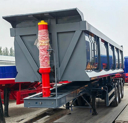 60 ton aanhangwagen voor achterin het voertuig Duurzame en veilige aanhangwagen voor vrachtwagens met mechanische vering