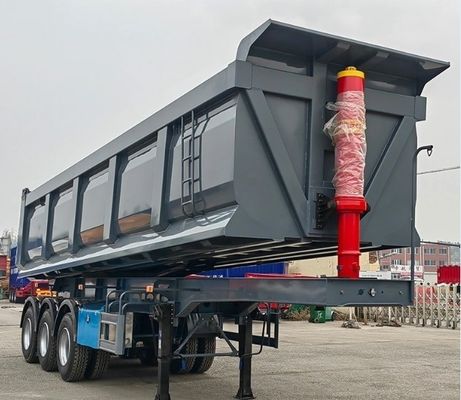 60 ton aanhangwagen voor achterin het voertuig Duurzame en veilige aanhangwagen voor vrachtwagens met mechanische vering
