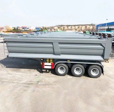 60 ton aanhangwagen voor achterin het voertuig Duurzame en veilige aanhangwagen voor vrachtwagens met mechanische vering