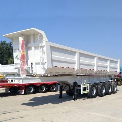 Q345B/T700 Staal hoofdbalk-half-aanhanger voor het omdraaien van de verscheiden achterste dump-kipper