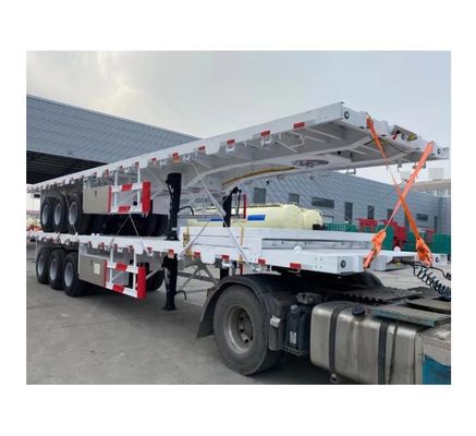Gepersonaliseerde kleur 20ft 40ft 45ft Container Flatbed Trailer met hoge laadcapaciteit
