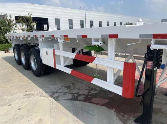 Gepersonaliseerde kleur 20ft 40ft 45ft Container Flatbed Trailer met hoge laadcapaciteit