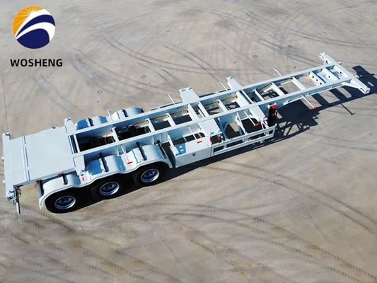 Wo Sheng 40 voet skelet halve trailer met JOST King Pin en staal constructie