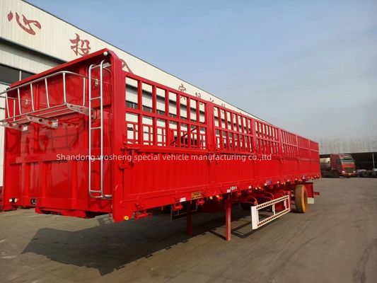 50 ton capaciteit hek half-aanhanger met 3 assen 7,5 ton tariefgewicht en 9,00-22,5 rand