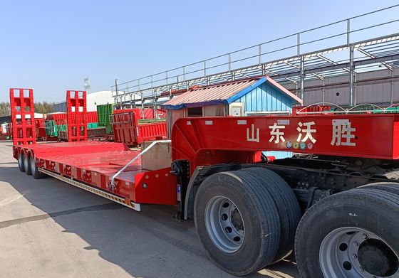 Dual Line Brake System 13-18m Aanpasbaar laagbed Semi-trailer voor zware apparatuur