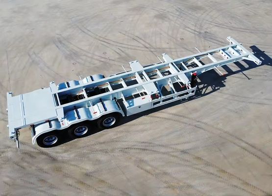 Maximale capaciteit 50 ton Skeleton-half-aanhangwagen
