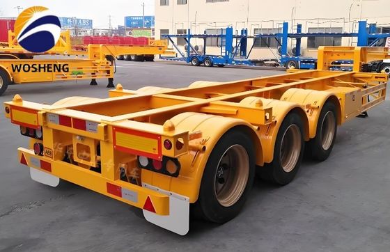 Maximale capaciteit 50 ton Skeleton-half-aanhangwagen