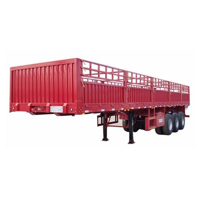 WS 60T 3-assige staal hoge zijkant hek Semi-trailer voor zwaar transport vracht betaalbaar