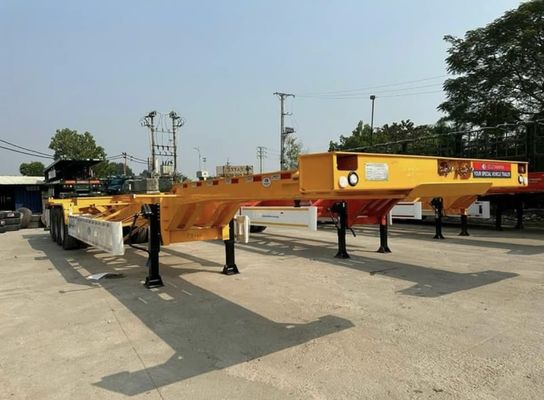 12R22.5*12pcs 3axel Skeleton Semi Trailer 7 Tons Tare Gewicht 12,85 x 2,61 x 1,55 Meter