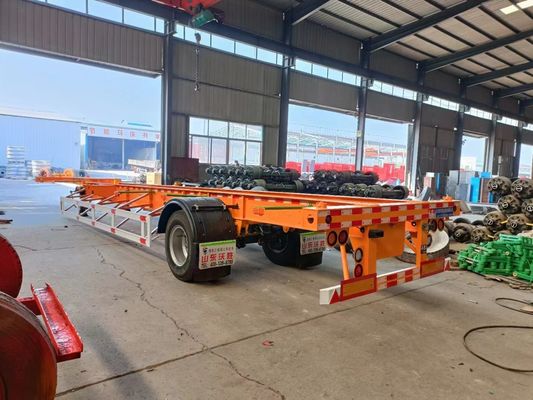 12R22.5*12pcs 3axel Skeleton Semi Trailer 7 Tons Tare Gewicht 12,85 x 2,61 x 1,55 Meter