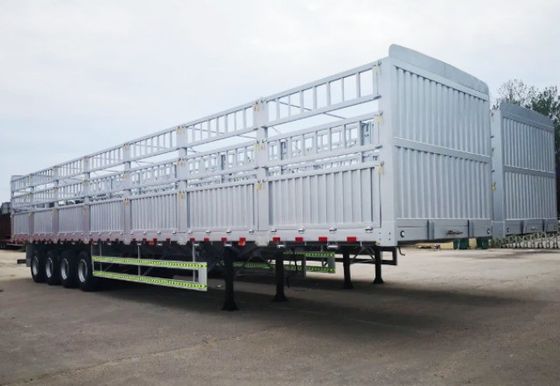 Verzoek van de klant 3 Achs Halve aanhangwagen Hoog hek aanhangwagen voor bulktransport