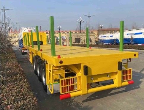 Grote capaciteit 3/4 as voorste fender zijkolom platbed container vrachtwagen halve aanhangwagen