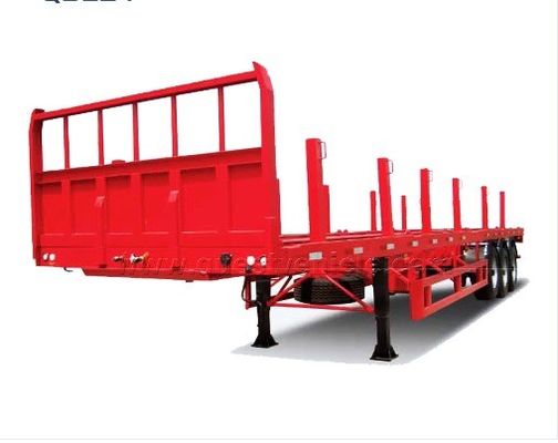 Transport van zwaar materieel 3/4/5 Assen Platbed Semi-trailer met 12 Twist-Lock-eenheden