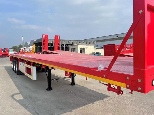 Transport van zwaar materieel 3/4/5 Assen Platbed Semi-trailer met 12 Twist-Lock-eenheden