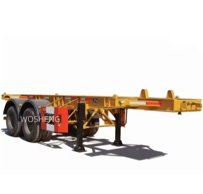 Semi-trailer van staal skelet voor 20 ft 40 ft 45 ft containertransport vanuit Wosheng