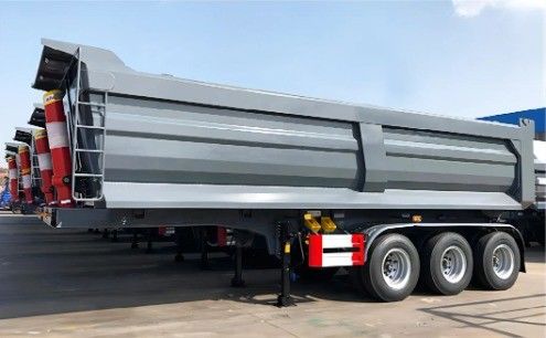 28t zwaar landingsgestel Halve aanhangwagen voor de bouw zand steen aardwerk Achtersteel