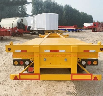 Semi-trailer van staal skelet voor 20 ft 40 ft 45 ft containertransport vanuit Wosheng