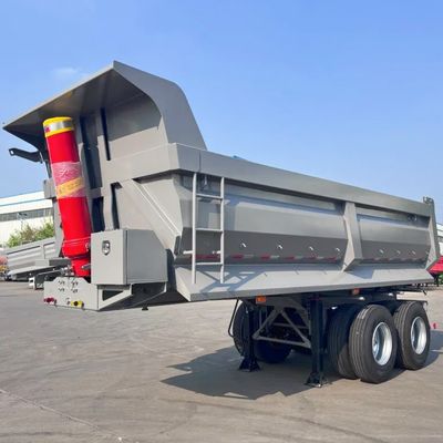28t zwaar landingsgestel Halve aanhangwagen voor de bouw zand steen aardwerk Achtersteel