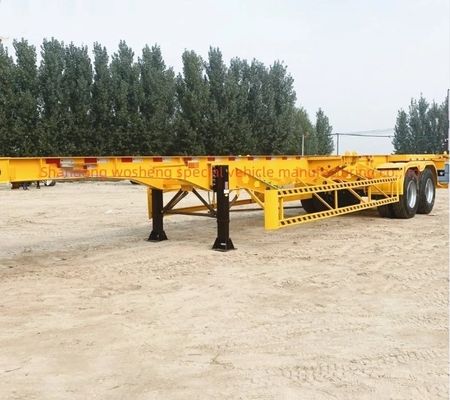 Wosheng 2 As Container Skeleton Semi Truck Trailer voor en betaalbaar vervoer