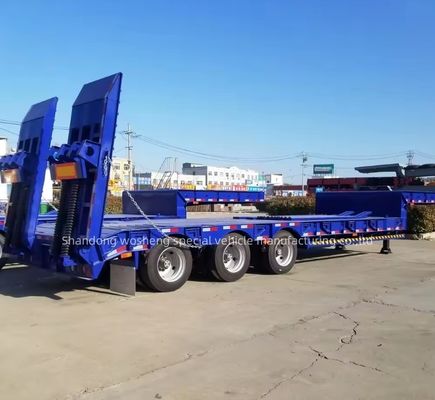 Truck Trailer 3 Assen Hydraulische laagbed Semi-trailer voor het vervoer van zwaar materieel