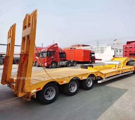 40ft Gooseneck Low Bed Trailer 13/16/20 Ton As voor Front Loading Truck Trailer