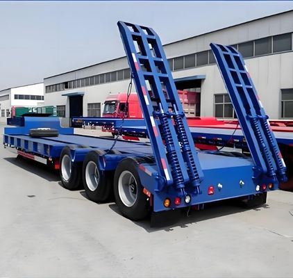 3 assen laagbed aanhangwagen 12500/13000/14000/16000x2500/3000x1100/3300mm Stalen materiaal