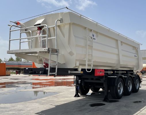 U-vorm 3 As 4 As Hydraulische achterste kantelkraan Dump Semi-trailer voor constructievoertuigen