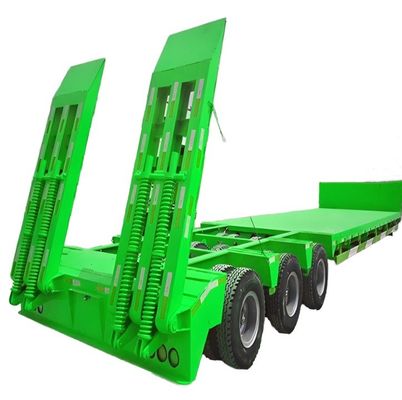 Semi-truck-aanhangwagen met een laag lichaam van 40 voet met rampe en SAF/FUWA/BPW/WOSHENG-assen