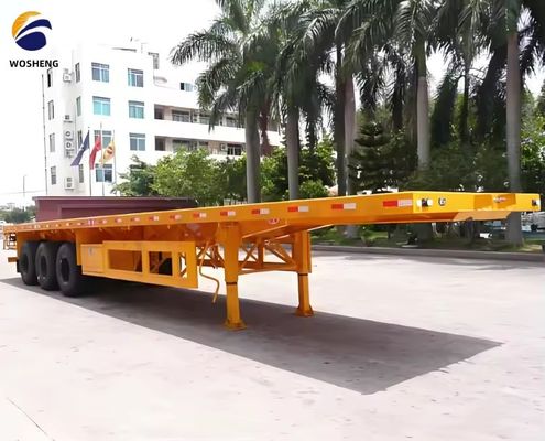 Truck Trailer 40ft Flatbed Container Semi Trailer met Q345B hoofdstraal op maat