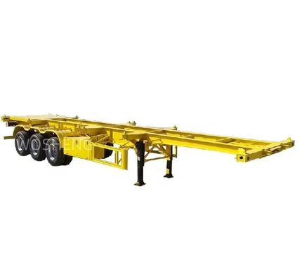 Mechanische ophanging Wosheng 3 As 20FT 40FT Container Chassis Skelet Semi-trailer