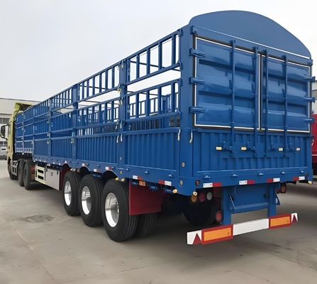 12400x2500x3650mm 60T/80T 3-assige hekhalte Semi-trailer geschikt voor goederen en vee