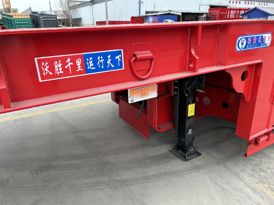 Best verkochte 3 assen laag bed container chassis loader halve aanhanger voor zware apparatuur