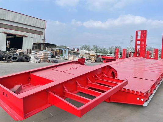 60 ton lading, laagbed semi-trailer met 315 80R22,5 banden en optionele king pin