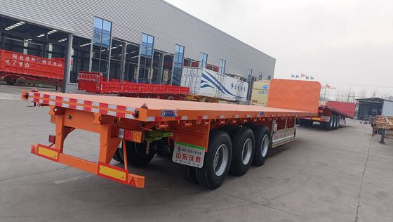 13 ton*3 Assen Zware platte halve aanhangwagen voor het vervoer van 20 ft 40 ft containers