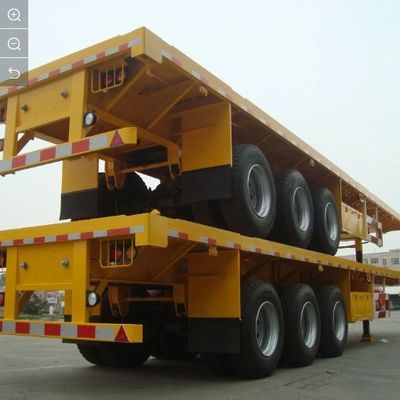 Semi-trailers van 40 voet met platte trailers van staal met een dikte van 90 mm*13 mm*10 laag