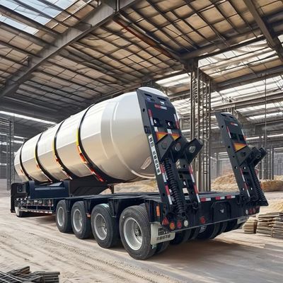 70 80 ton uitbreidbare halfrol lowboy voor het vervoer van zware goederen