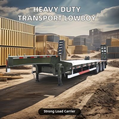 70 80 ton uitbreidbare halfrol lowboy voor het vervoer van zware goederen
