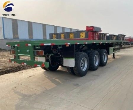 S Custom Flatbed Semi-Trailer met hoge laadcapaciteit en Dual Line Braking System