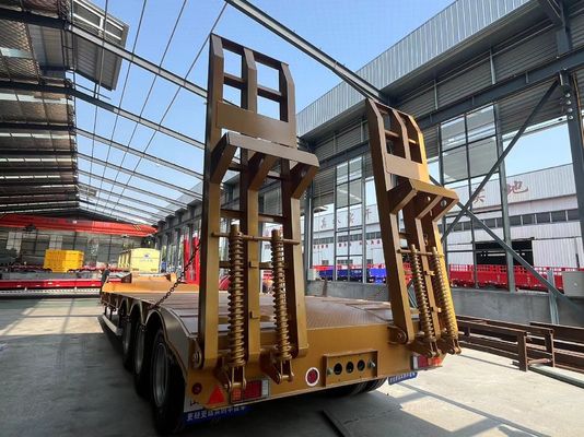 3/4 Assen laag bed Semi-trailer Lowboy Truck Trailers Luchtkamer T30/30 remsysteem