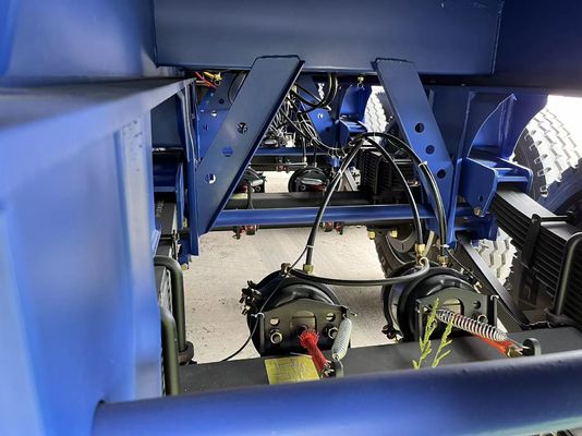 Semi-aanhanger met achterste drie assen van staal, met 80 ton, met vier assen, met kantelend aanhangsel, met kantelend aanhangsel