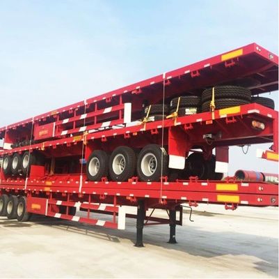 3 4 as schip vracht en 20ft 40ft 45ft container platbed trailer met 80tons maximale lading