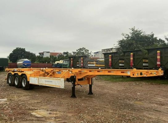 20-40 ft Skeletal Container Chassis Semi-trailer met 13 ton as en aangepast ontwerp